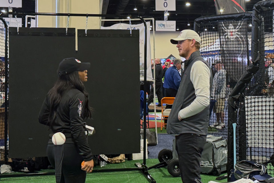 Odicci Alexander and Parker Bridwell talking about Web Flex Products at ABCA!